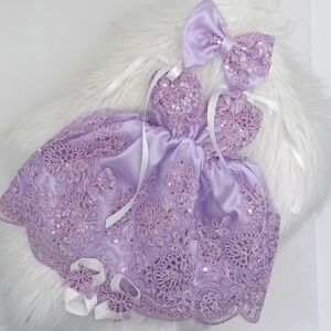 Girl Kids Baby Dress Purple